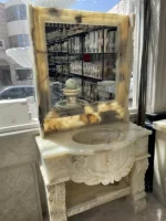 روشویی سنگی قاب آینه