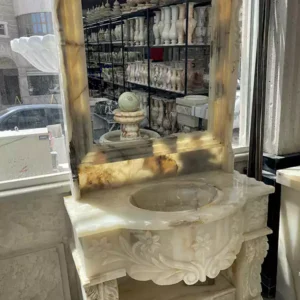 روشویی سنگی قاب آینه